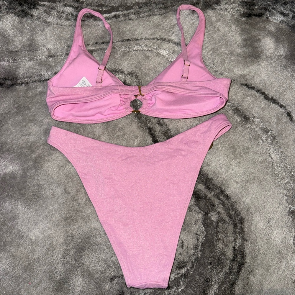 Abercrombie & Fitch Pink Ring-Detail Bikini Set - Picture 2 of 3